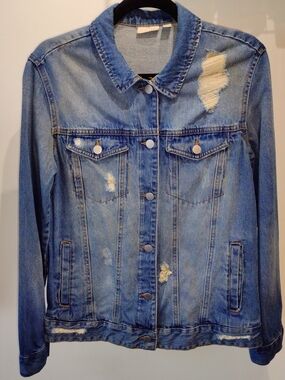 bp (Nordstrom)Light Blue Denim Jacket with Contrast Stitching (Size S/M)